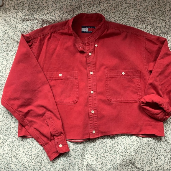 Vintage Tommy Hilfiger Cropped Button Down - Picture 1 of 2